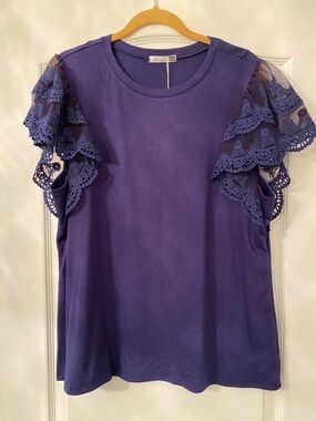 Macy's Lace Sleeve Top